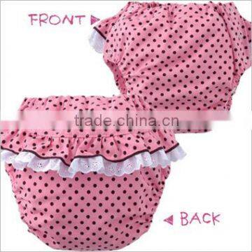 made in Japan cute polka dot diaper cover with frilled cloth baby high quality