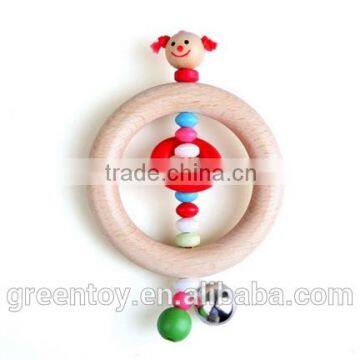 wooden rattle musical toy kids baby toy