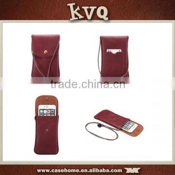 Universal Leather Mobile Cover Case for OPPO R7 Plus With Shoulder Strap photo-6