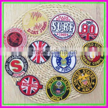 China Factory wholesale Trial Order Sew-on Cheap Fine Quality Garments Embroideried Flag Woven Patch