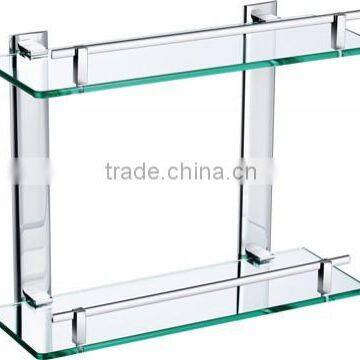 Aluminium double glass shelf