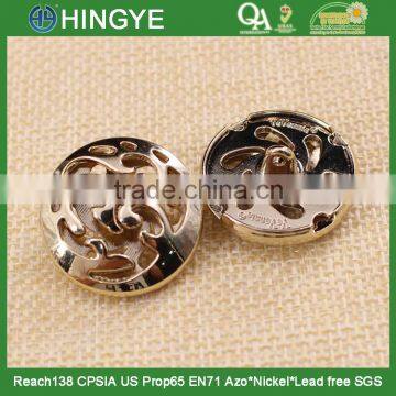 Wholesale Light Gold Shank Zinc Alloy Button for Coat 15754 photo-2