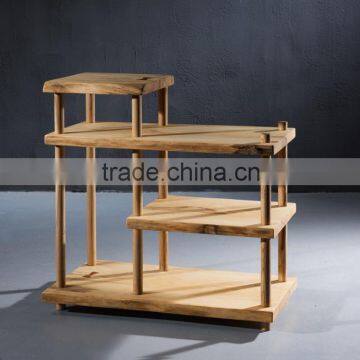 Modern Simply Hot Sale Living Room Corner Wooden Shelf Used For Decoration