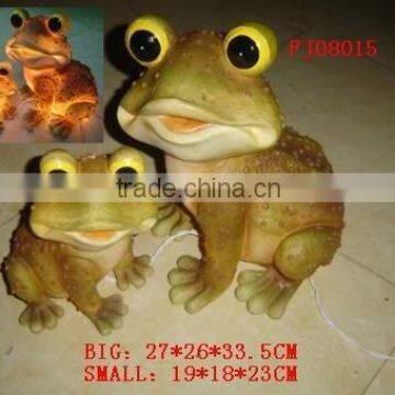 polyresin frogs w/light