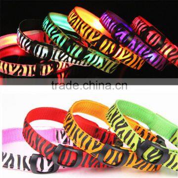 waterproof luminous LED dog collar with strip light style flash led dog leash for pet dog