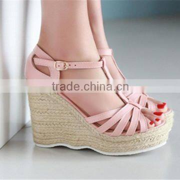 women shoes china supplier shoes for women Wholesale denim wedge shoes