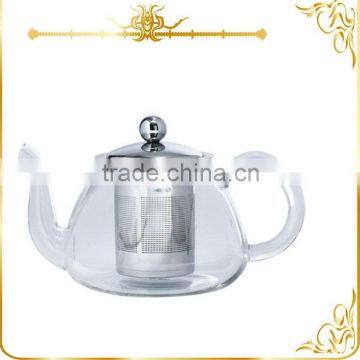 Clear Borosilicate Glass Tea Pots Heat Resistant With 304 Filter