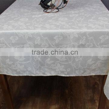 T/C Popular Jacqured White Cheap Table Cloth photo-4