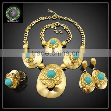 Newest arrived african gold plated jewelry set for woman dress AHK1087                        
                                                                                Supplier's Choice