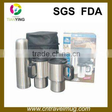 promotional stainless steel thermos gift travel tea set