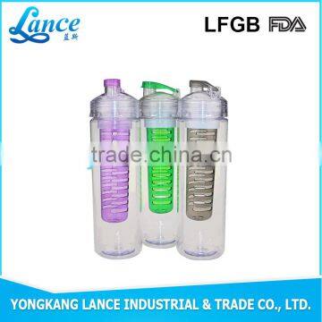 Free sample 700ml BPA Free fruit infuser bottle