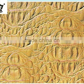 crocodile pattern factory price pvc leather for bags made in china