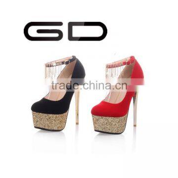 sexy red color women high heel pumps satin evening shoes for lady