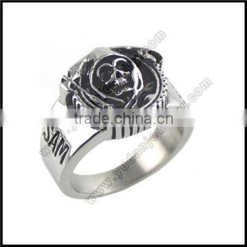 Stainless Steel Mens Skull Ring photo-3