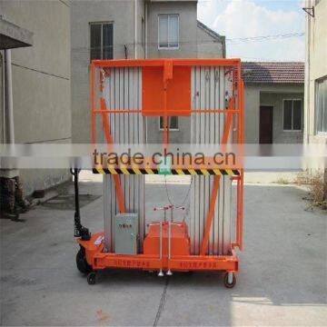 Double Masts Hydraulic Lifting Platform Mobile Aerial aluminium work platforms