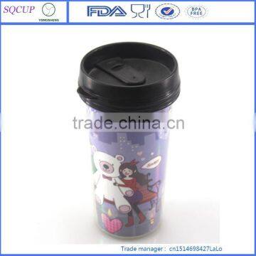 Newest Double Wall Plastic Starbucks Mug With Removable Paper Inside and With Handle or no Handle photo-3