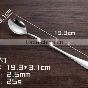 Stainless long handle spoon with mirror polishing Factoy directly in Jieyang
