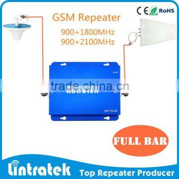 17dBm 65dBi dual band gsm repeater for 900/2100mhz