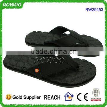 Top Comfortable Foot Massage Sole Men's Black Flip Flop Slipper