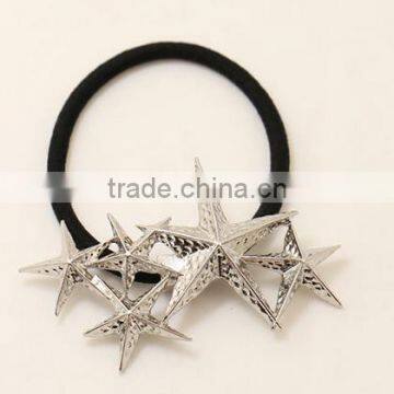 fashion decorative gold star ponytail holders elastic hair ties elastic pony hair accessories