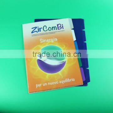 Professional Custom-made Multipage Folder, A4 pp File Bag for Paper File, L Shape Folder With Individual Tabs photo-3