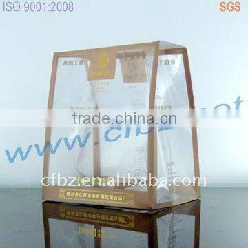 plastic wine gift display box