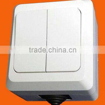 Euro Style Surface Mounting Double Electrical Switch IP 54 (S5002)