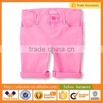 Children Pants Cuffed Pull On Colorful Shorts