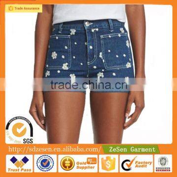 2016 Fashion Sexy Stressed Skinny Denim Jeans Shorts For Women Wholesale