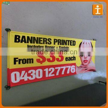 advertising hang banners with string