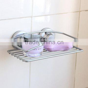 Wall metal bathroom soap dish holder with suction cup