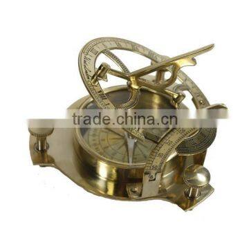 4" SUNDIAL COMPASS - Solid Brass - SUN DIAL NAVIGATION