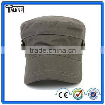 100% cotton custom logo flat top cap military cap and hat