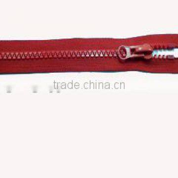 8# plastic resin zipper open end ziipper with reversible slider zipper jacket zipper coate zipper