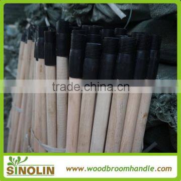 natural wooden broom poles with french screw