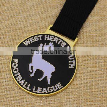 Custom color filled football medals for souvenir