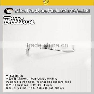 Powder Coated Single Wire Pegboard Display Hook Double Wire Display Hook for Hanging Chrome Finish Hook With Tag photo-2