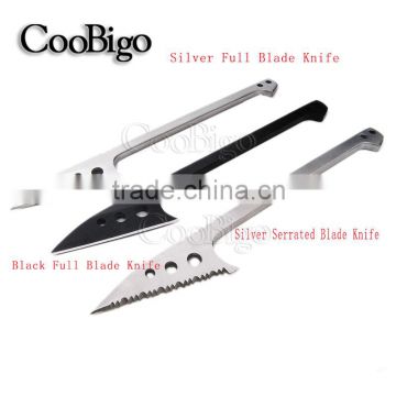 Full Edge Blade Knife / Serrated Edge Blade Knife Fishing Harpoon Flake EDC Outdoor Survival Tool#S0024-1/2