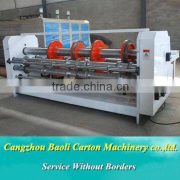 China paper board open the grooving , cutting the corner and rolling the line machine