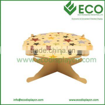single tier cardboard cake stand counter cakecup display for wedding