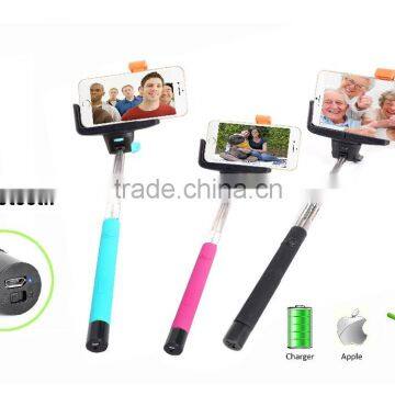 Bluetooth Selfie Stick Replacement with iOS/Samsung Android Systems, Various Colors are Available