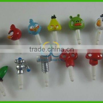 Cartoon dust plug for phones