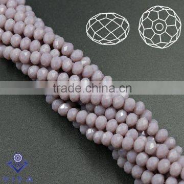 China 4MM cheaper flat round jade material faceted glass rondelle beads