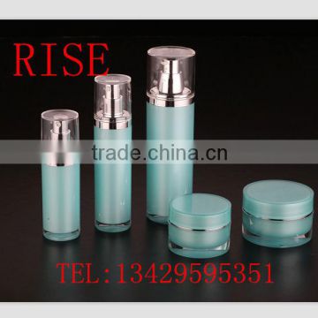 round cosmetic acrylic lotion bottle with pump