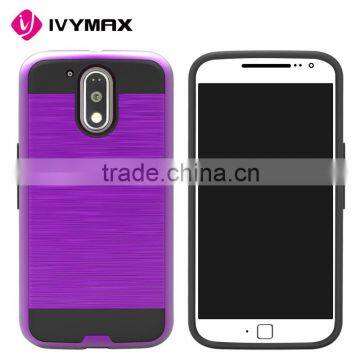 IVYMAX Top Quality Mobile Phone Accessories Hard Brushed Metal PC Armor Case for MOT G4 Supplier's Choice photo-6