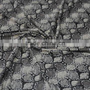 Snake Printed Stretch Fabric For Swimsuit