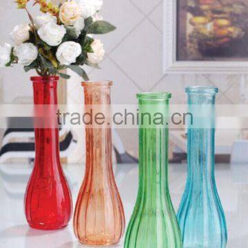 colored glass vase for hotel decoration