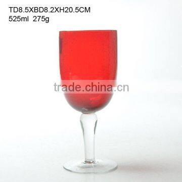 wholesale colored glass champagne cup, glass goblet