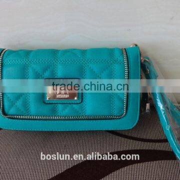 Hotsale green leather material fashion ladies wallet