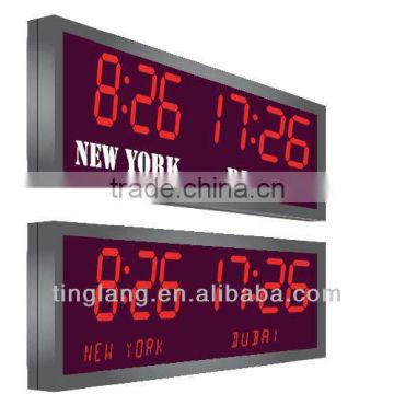 2 - ZONE, 4 Digit LED Clockwith Date / Text